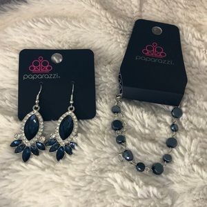 🌞Paparazzi Blue Jewelry Bracelet and Earrings New!